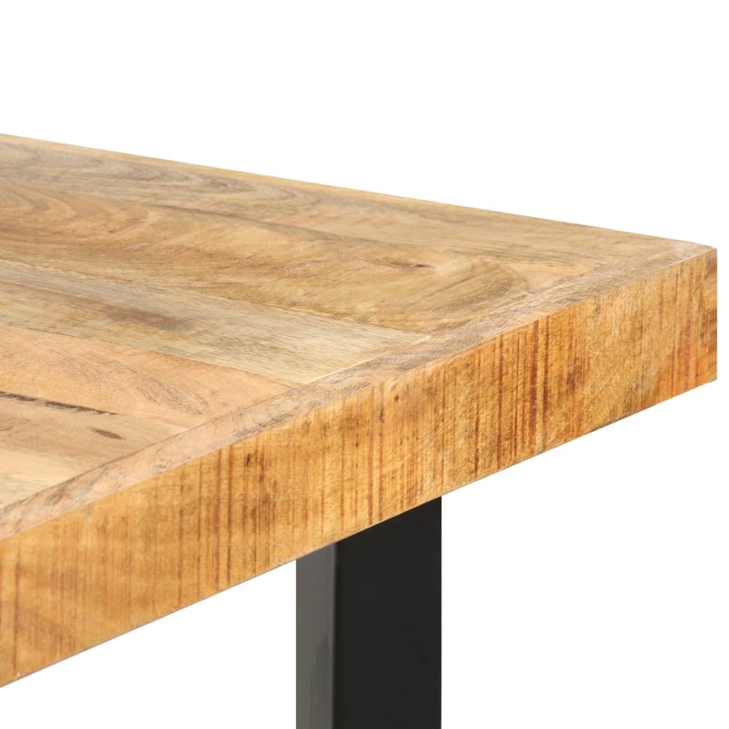 Table de bar 60x60x107 cm bois de manguier brut