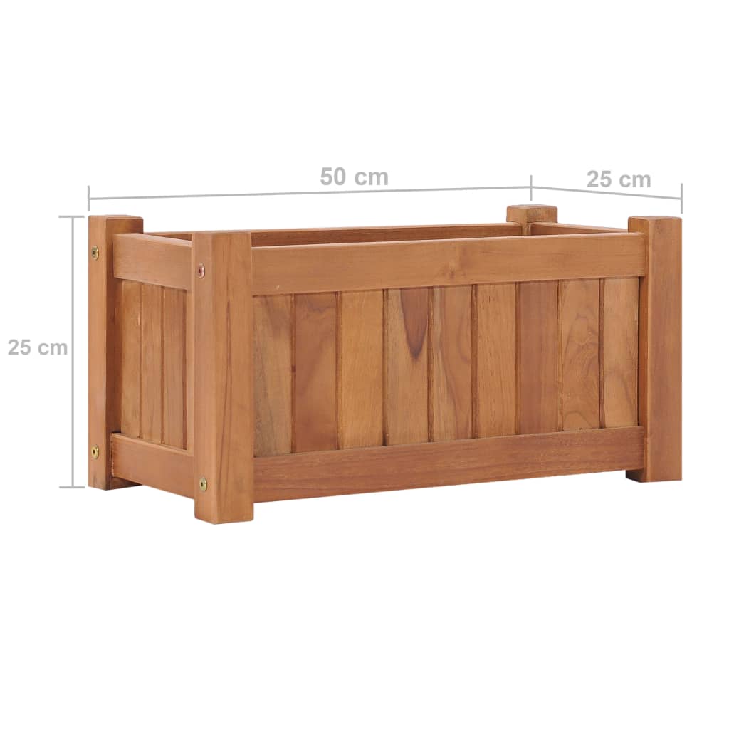 Plantenbak verhoogd 100x50x50 cm massief teakhout