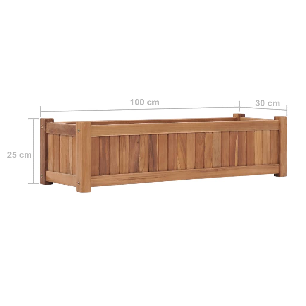 Plantenbak verhoogd 100x50x50 cm massief teakhout