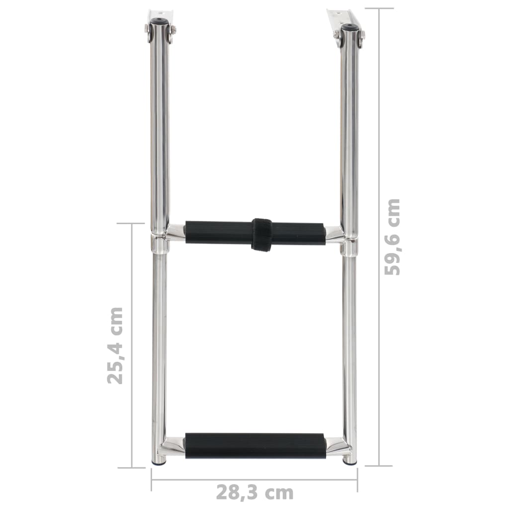 Échelle à planches pliable avec 4 échelons en acier inoxydable