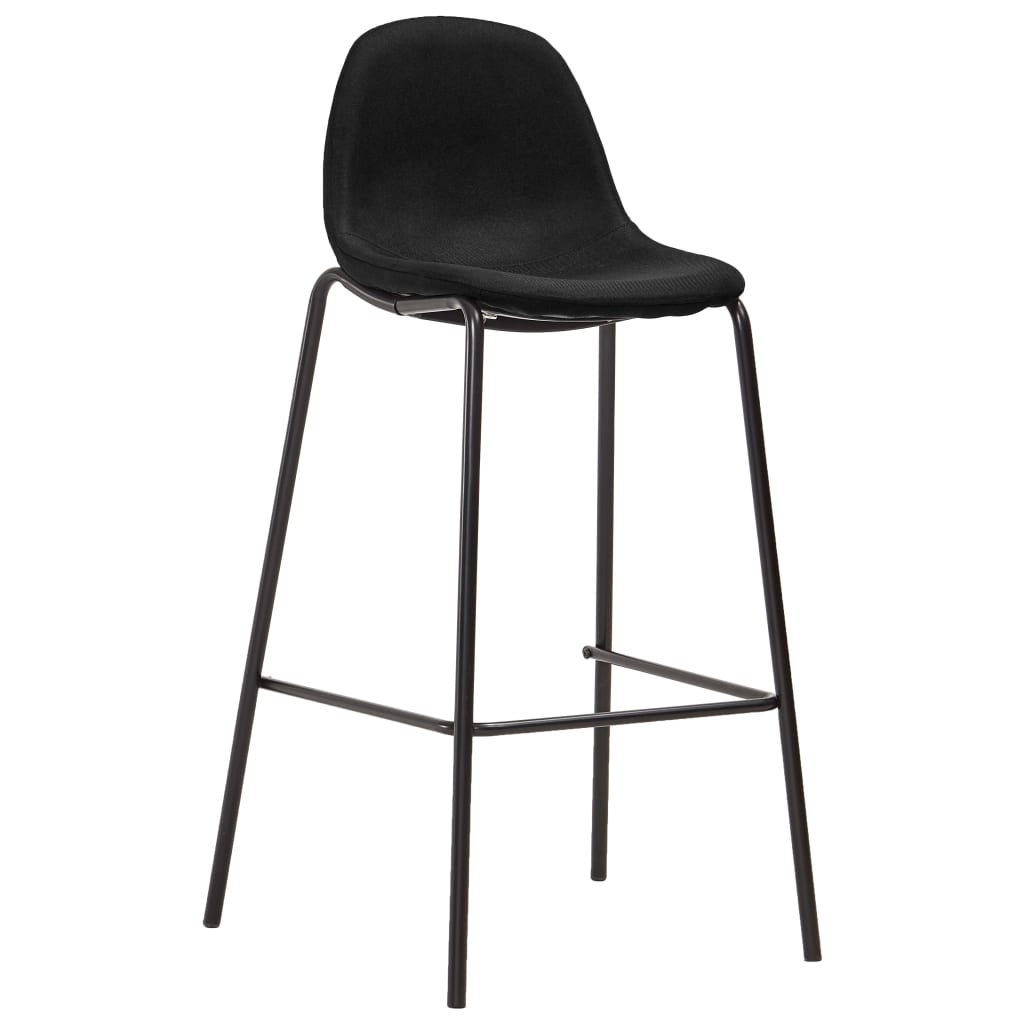 Chaises de bar 4 pcs en tissu