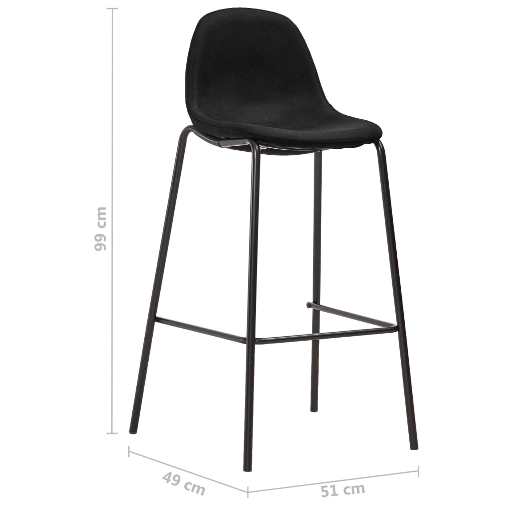 Barstoelen 6 st stof