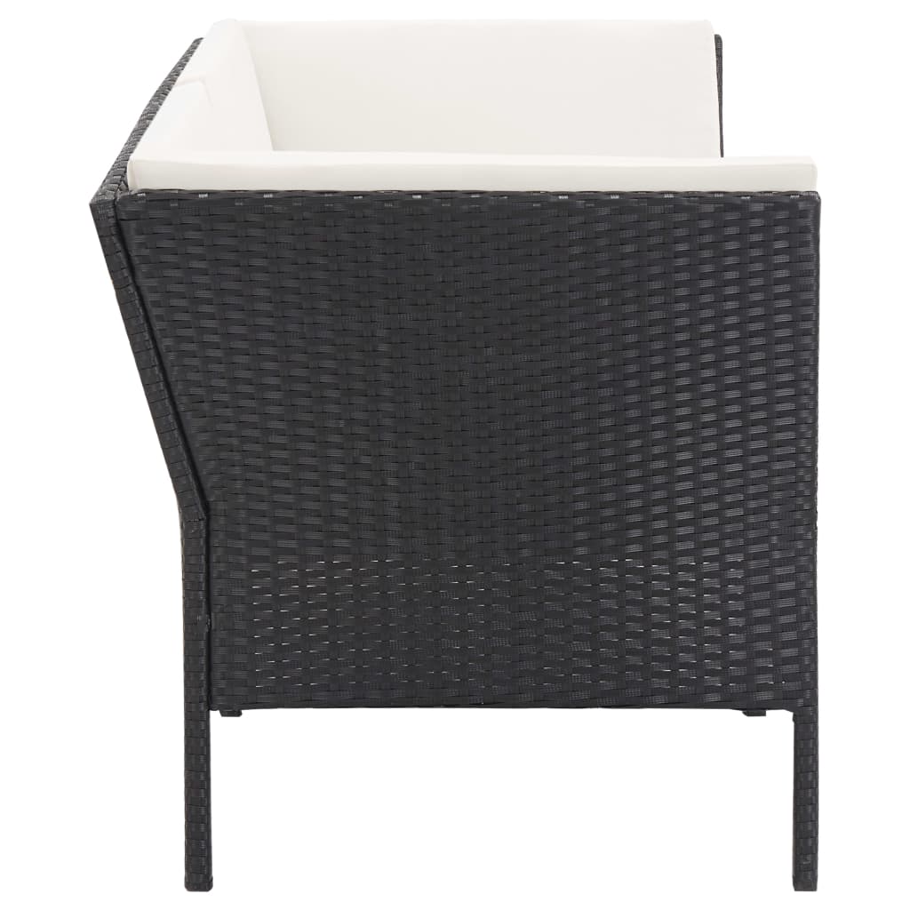 6-delige Loungeset met kussens poly rattan