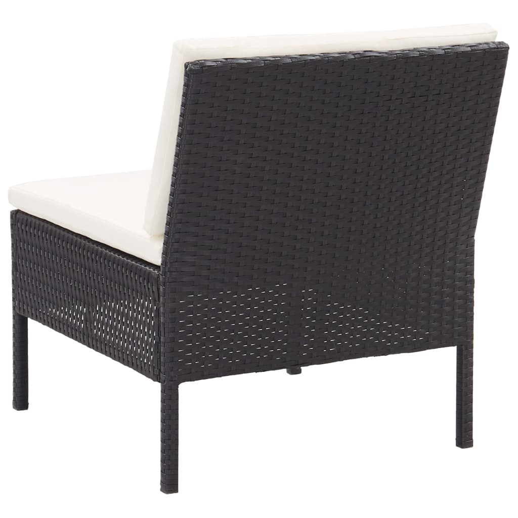 8-delige Loungeset met kussens poly rattan