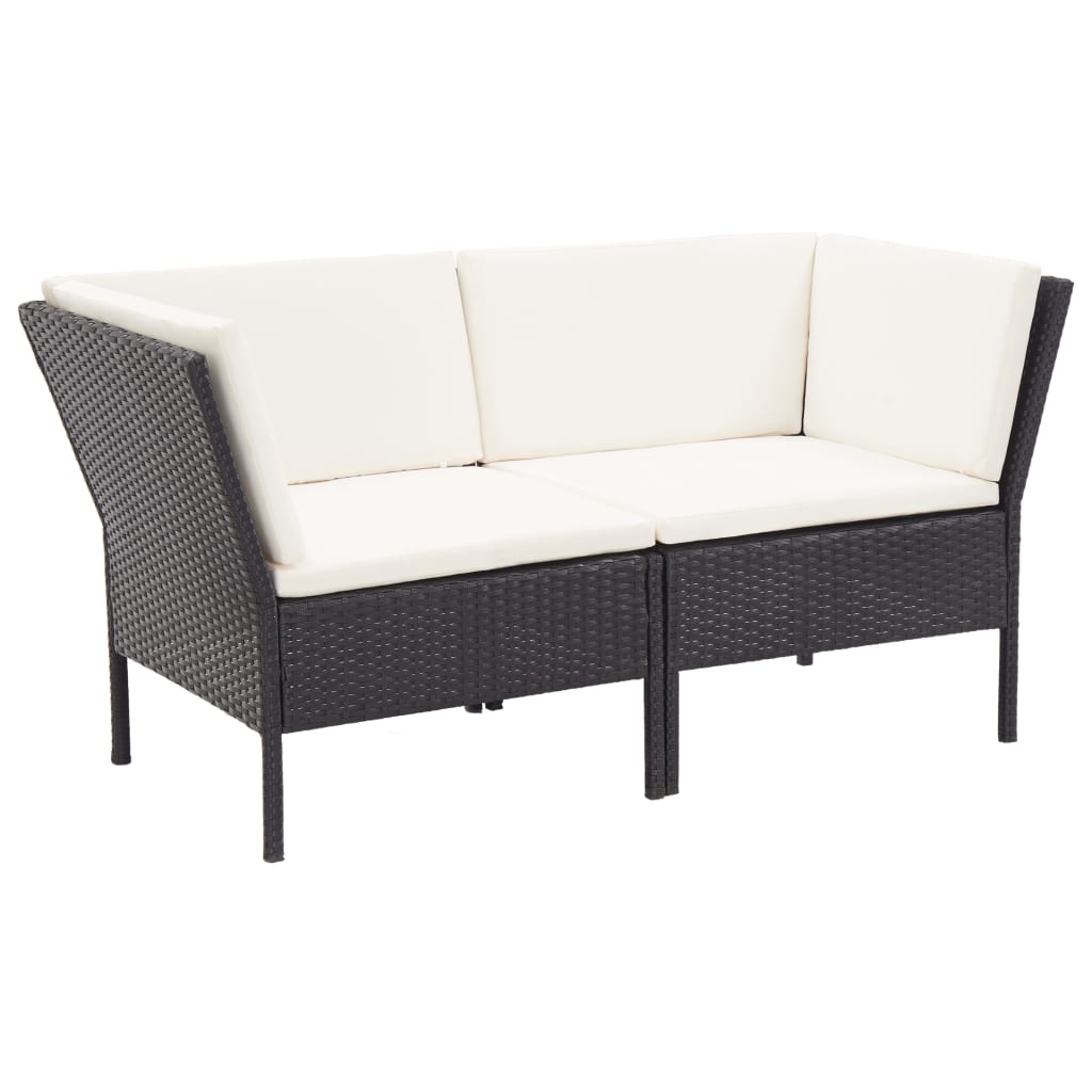 8-delige Loungeset met kussens poly rattan