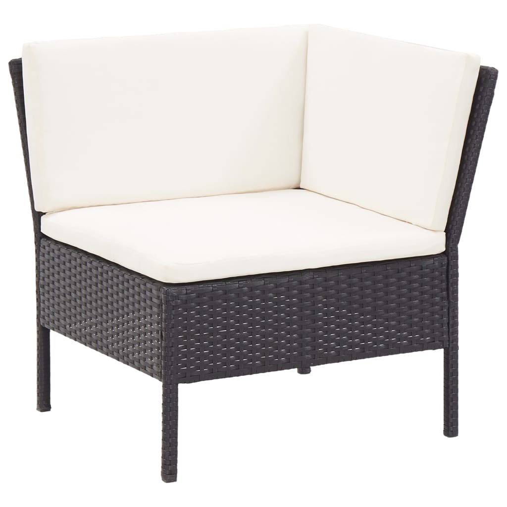 8-delige Loungeset met kussens poly rattan