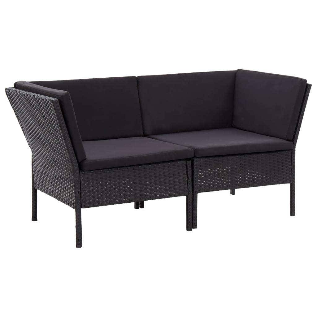 8-delige Loungeset met kussens poly rattan