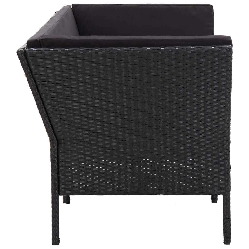 8-delige Loungeset met kussens poly rattan