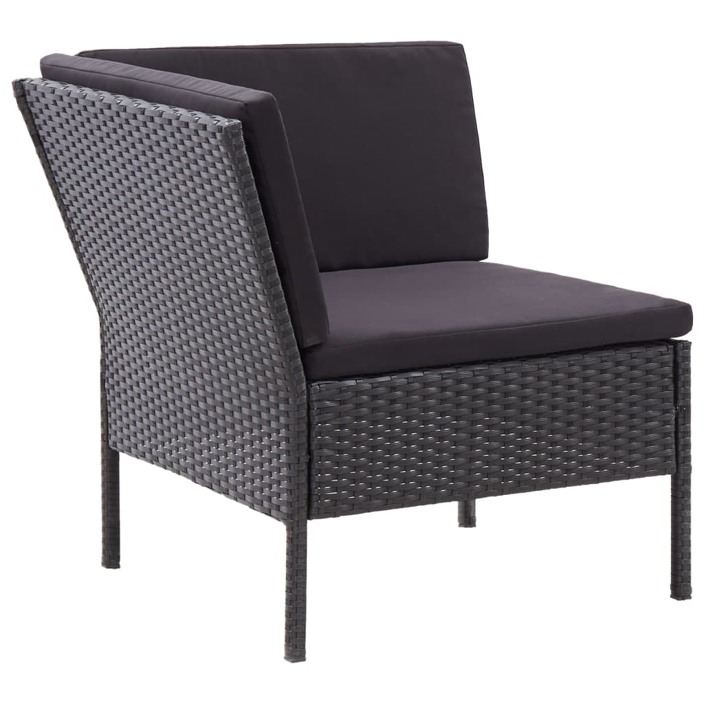 8-delige Loungeset met kussens poly rattan