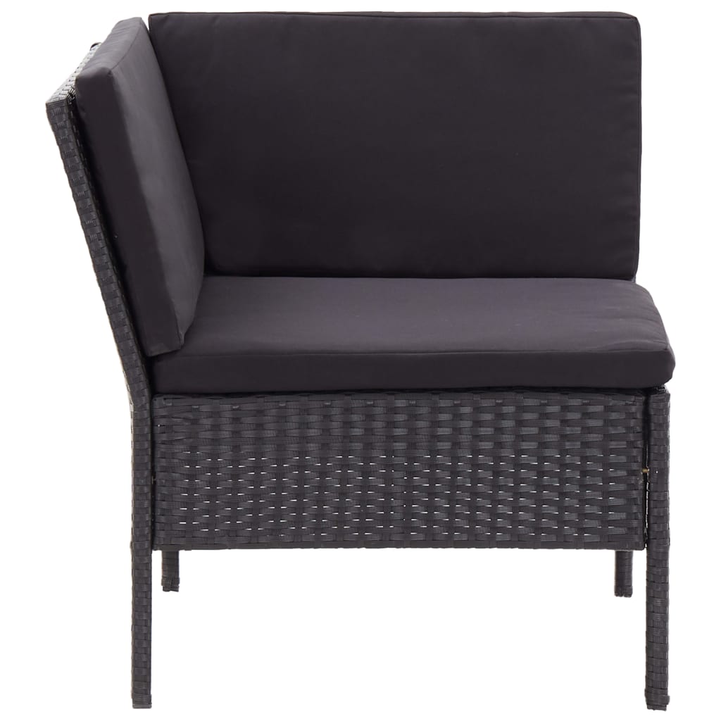 8-delige Loungeset met kussens poly rattan