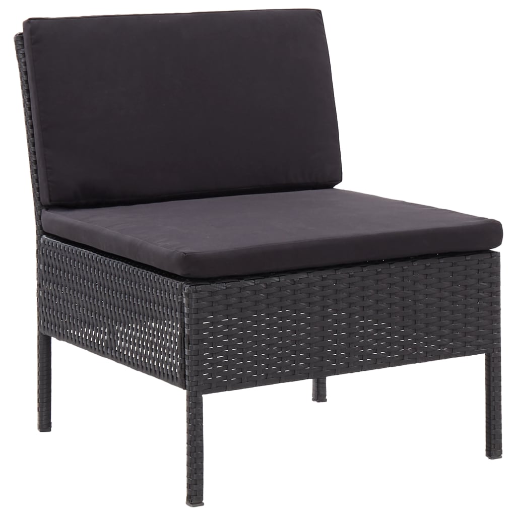 8-delige Loungeset met kussens poly rattan