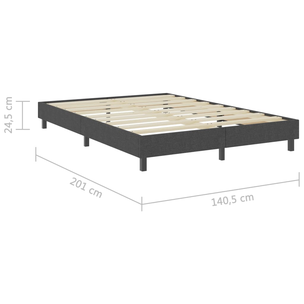 Boxspringframe stof grijs 90x200 cm