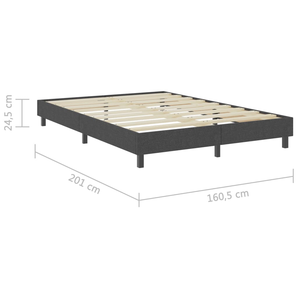 Boxspringframe stof grijs 100x200 cm