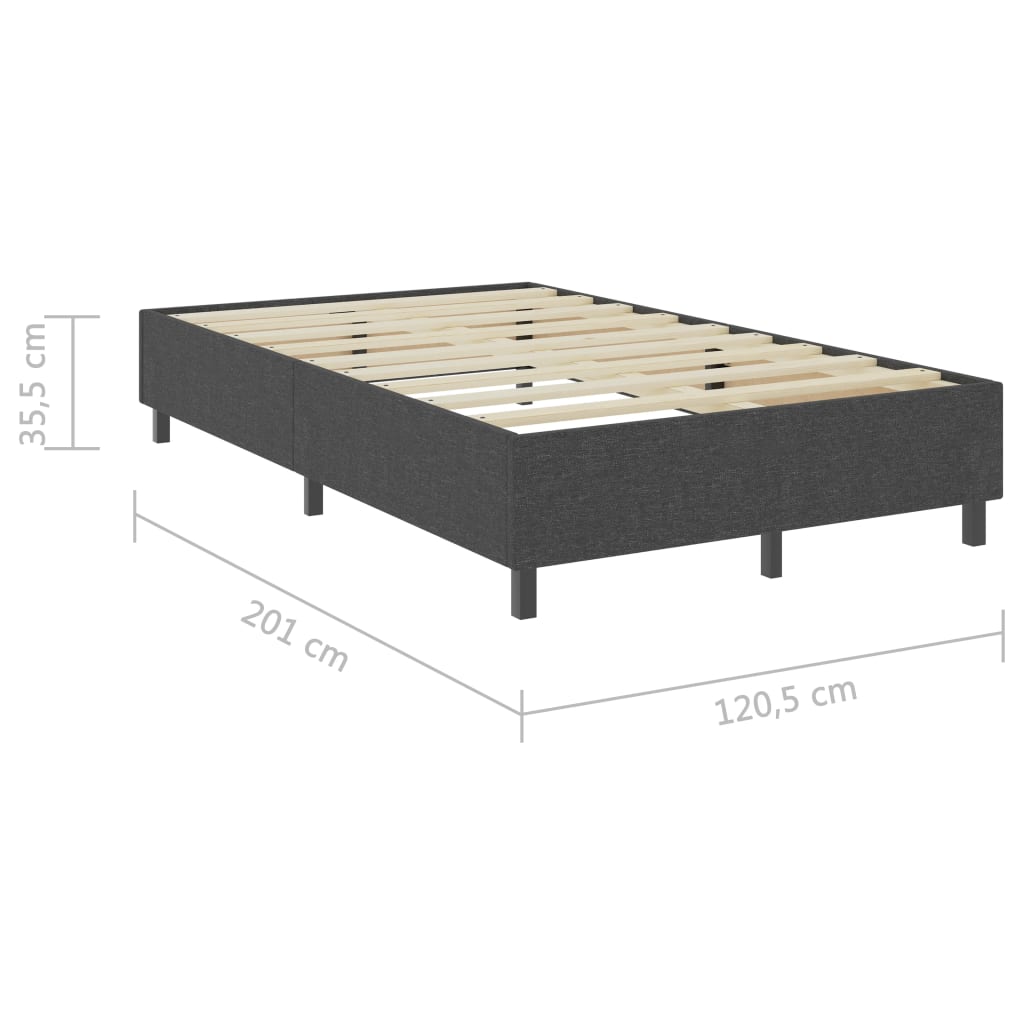 Boxspringframe stof grijs 90x200 cm