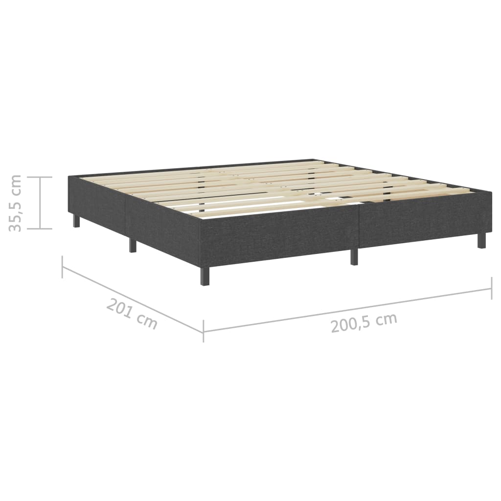 Boxspringframe stof grijs 90x200 cm