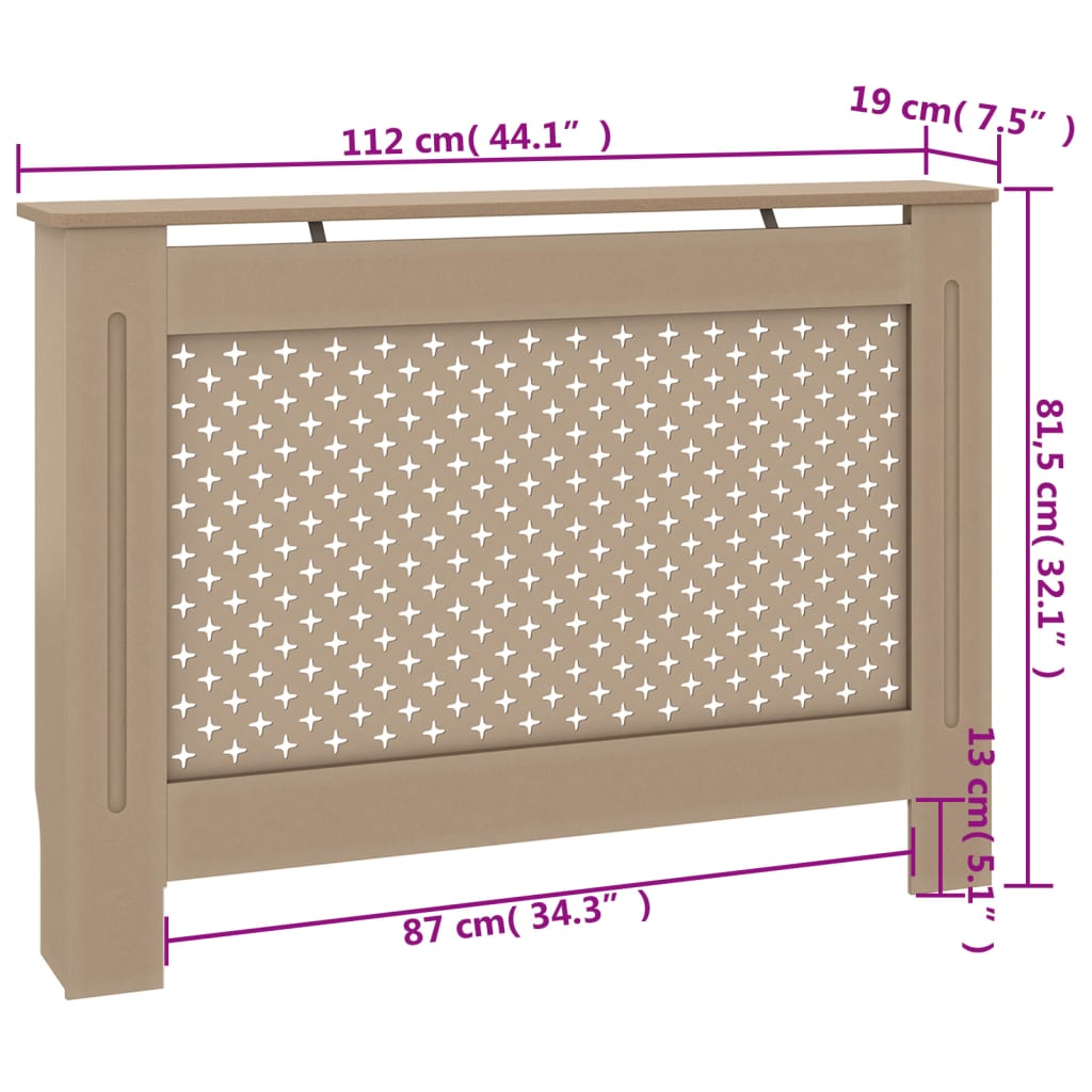 Boîtier de radiateur 78 cm MDF