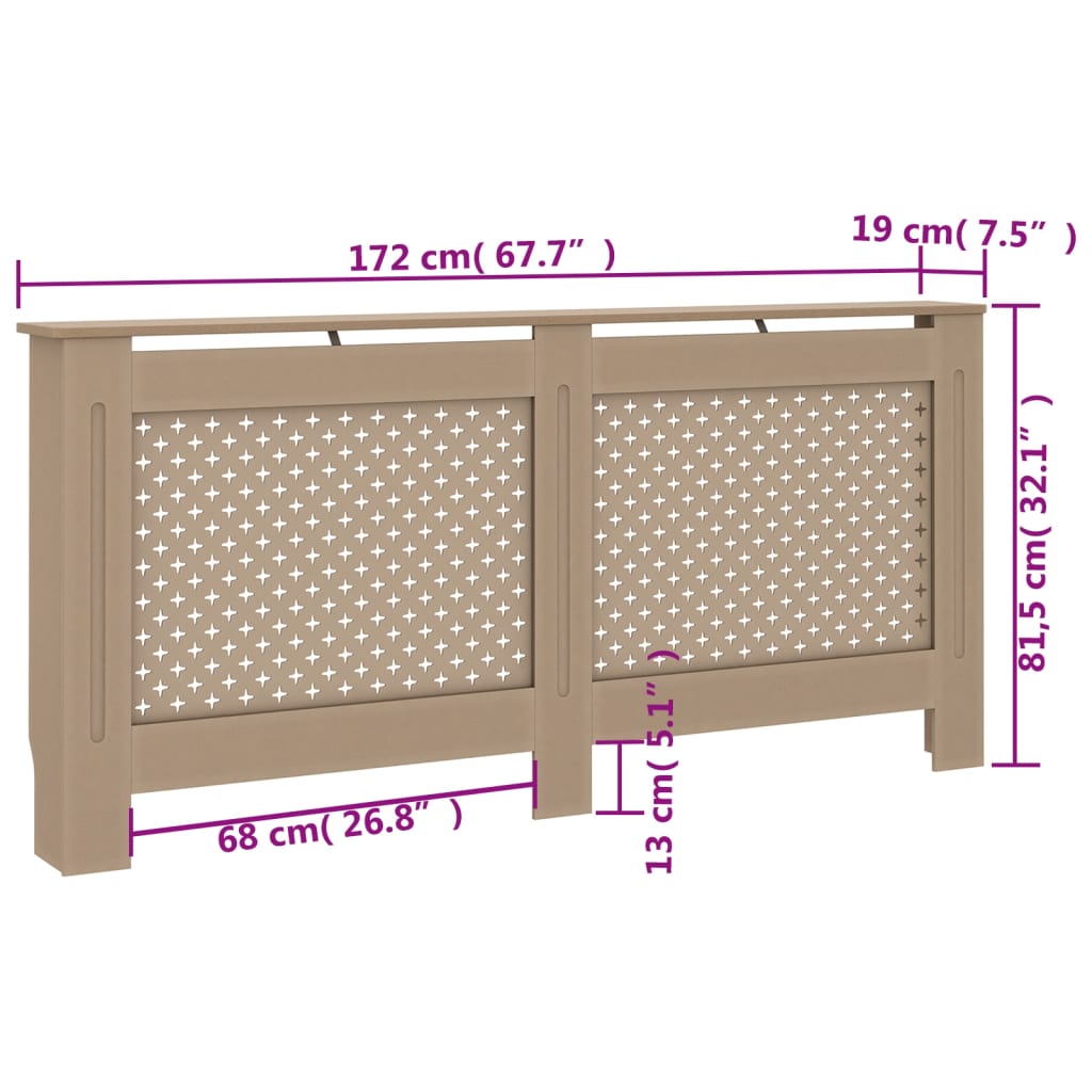 Boîtier de radiateur 78 cm MDF