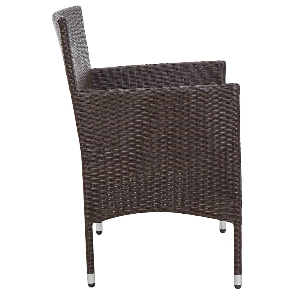 4-delige Loungeset met kussens poly rattan