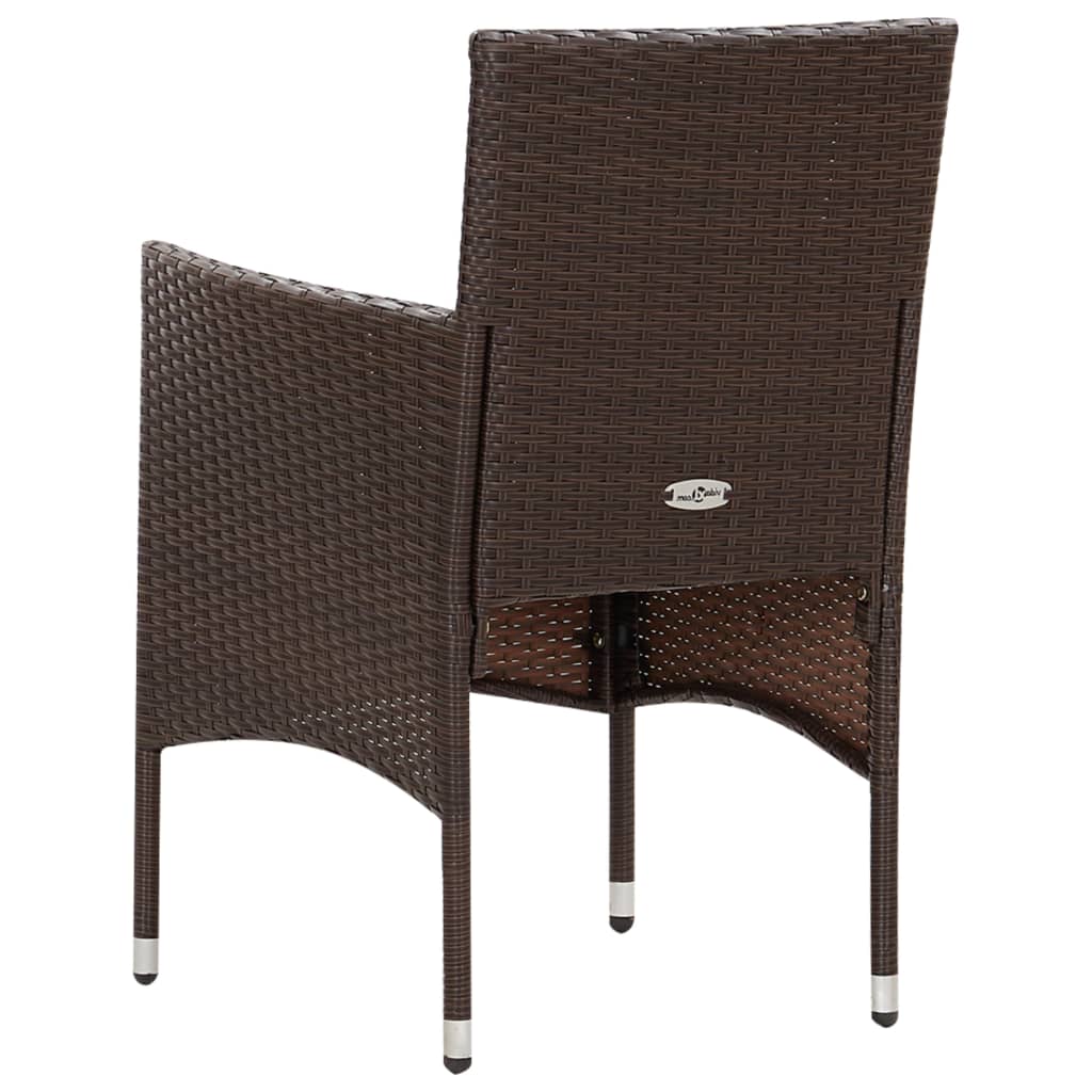 4-delige Loungeset met kussens poly rattan