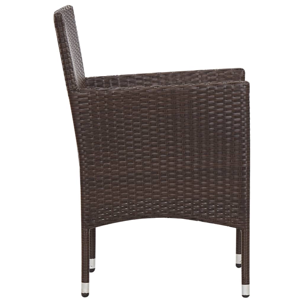 4-delige Loungeset met kussens poly rattan