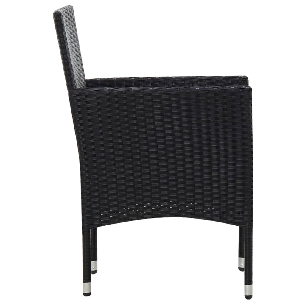 4-delige Loungeset met kussens poly rattan