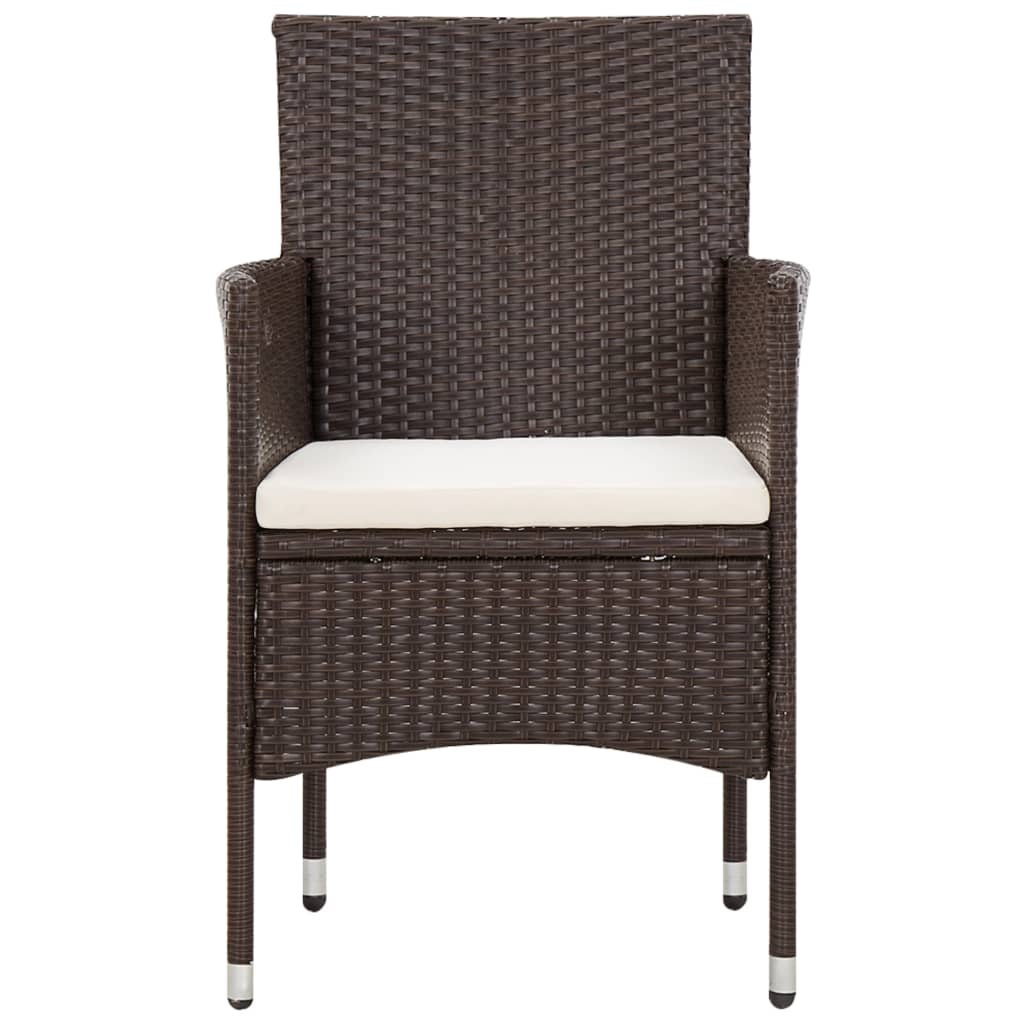 4-delige Loungeset met kussens poly rattan