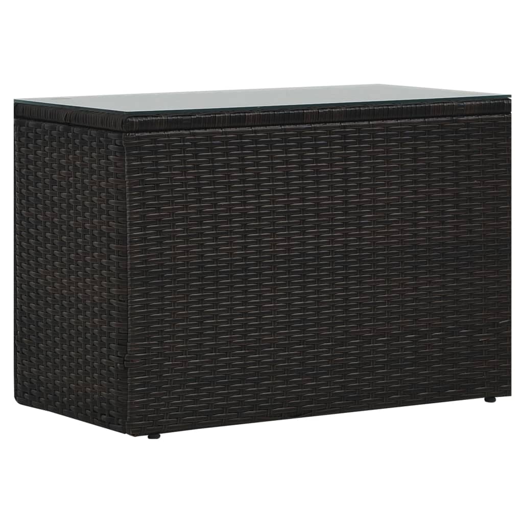 5-delige Loungeset met kussens poly rattan