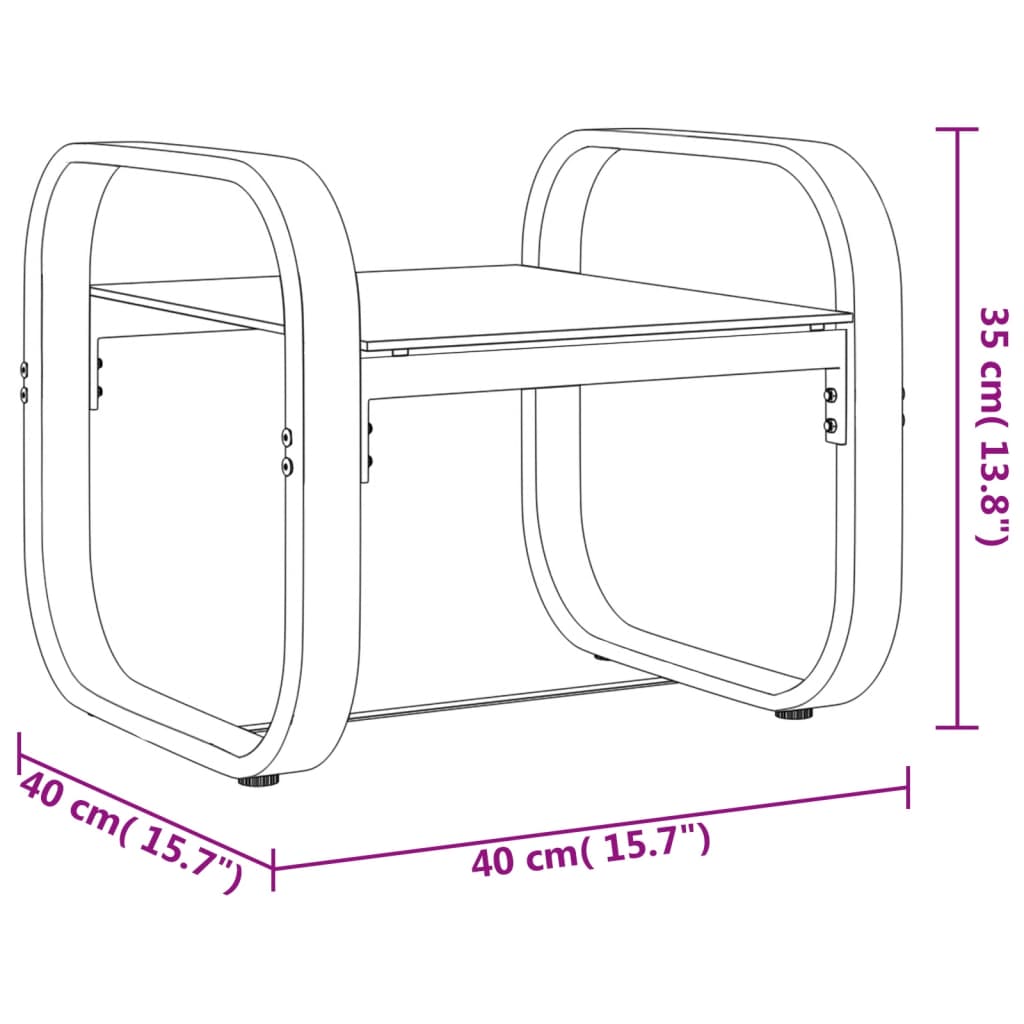 Chaises longues 2 pcs avec table textilène et aluminium