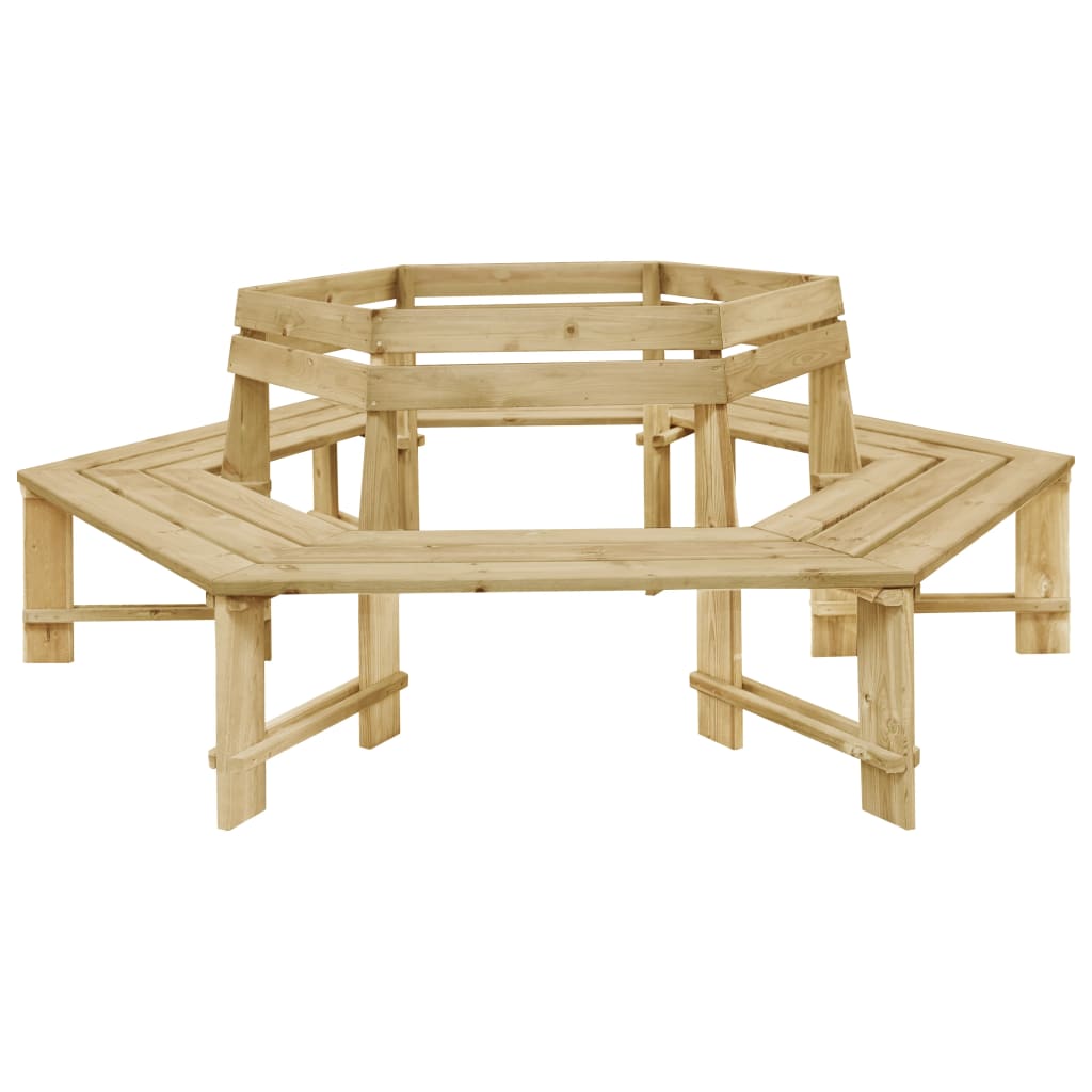 Banc de jardin 240 cm en bois de pin imprégné