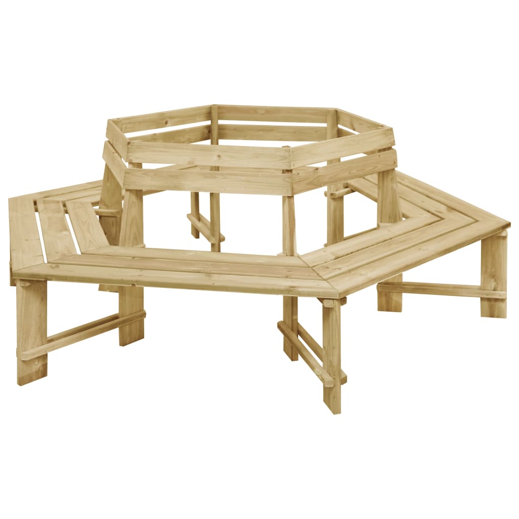 Banc de jardin 240 cm en bois de pin imprégné