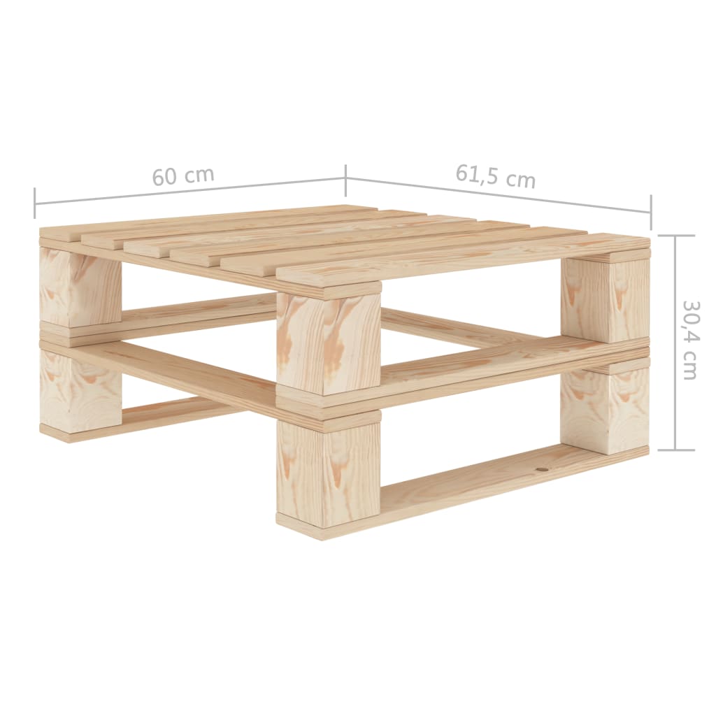 Tuintafels 2 st pallet hout wit