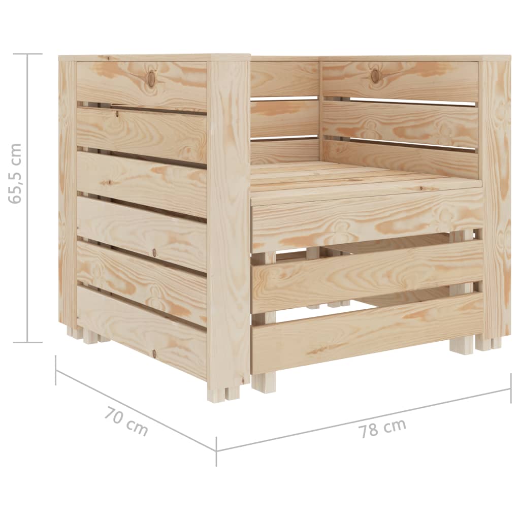 2-delige Loungeset pallet hout