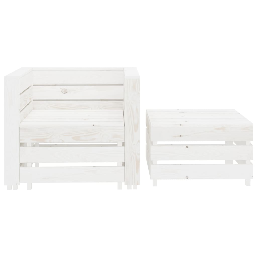 2-delige Loungeset pallet hout