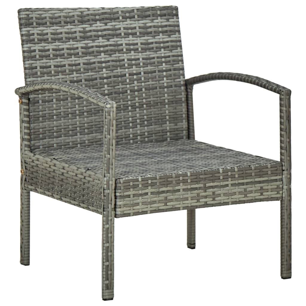 5-delige Loungeset met kussens poly rattan