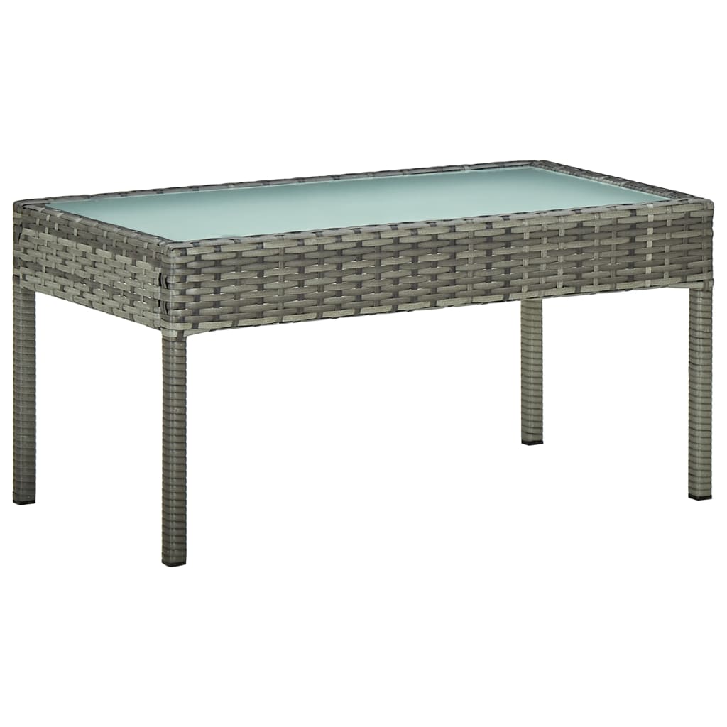 5-delige Loungeset met kussens poly rattan