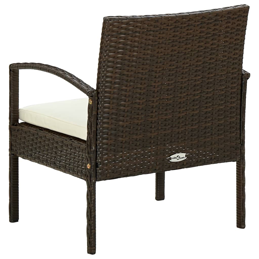 Chaise de jardin avec coussin en poly rotin