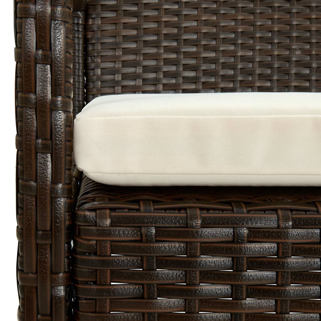 Chaise de jardin avec coussin en poly rotin