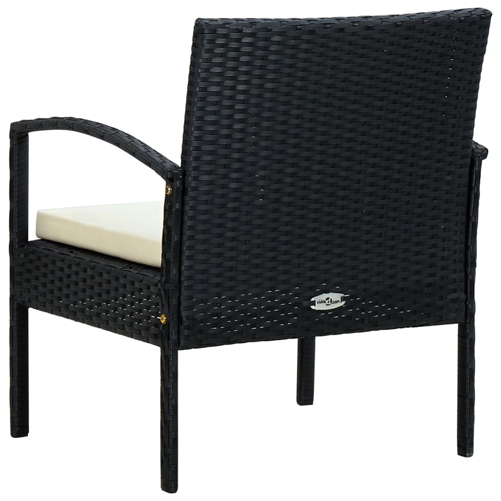 Chaise de jardin avec coussin en poly rotin