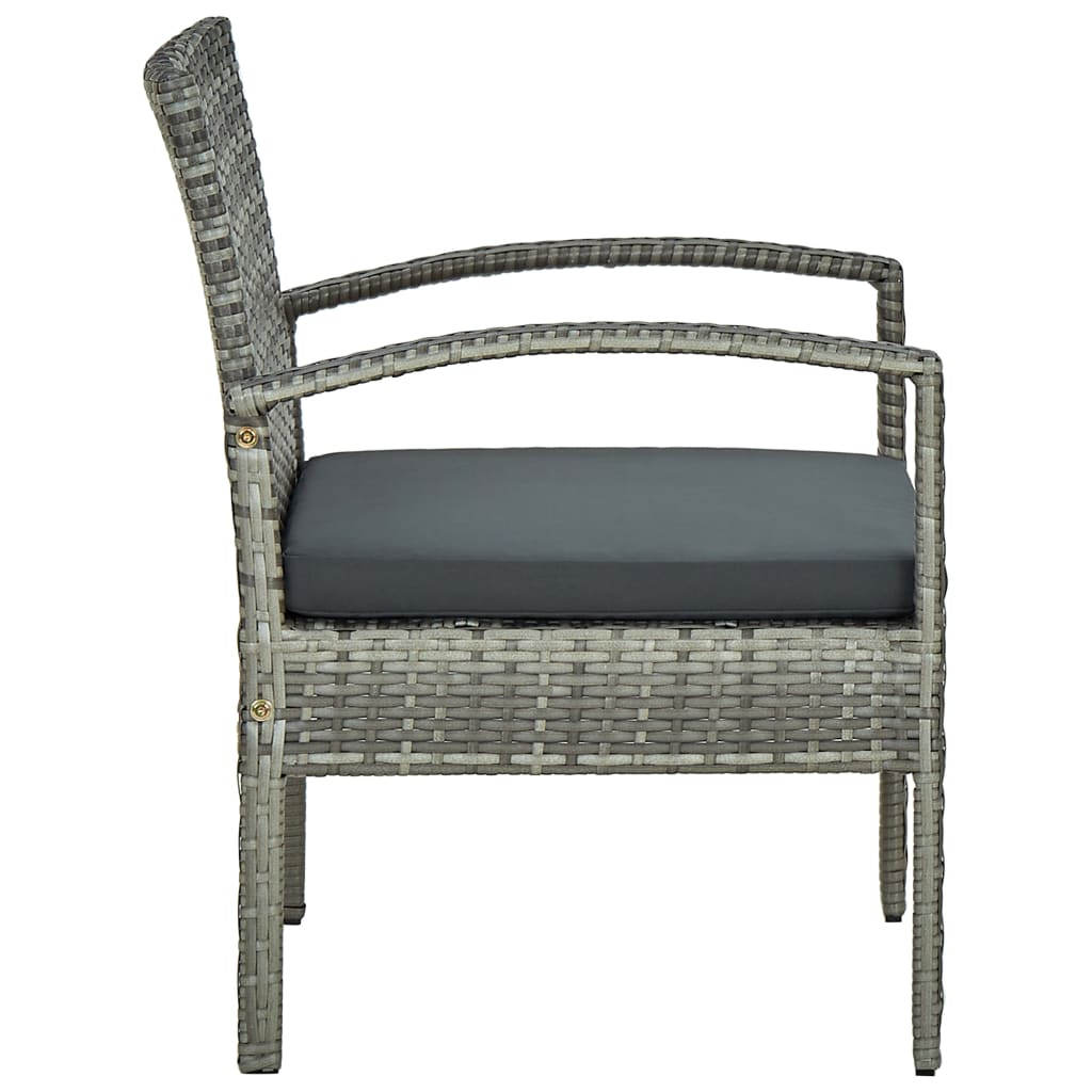 Chaise de jardin avec coussin en poly rotin