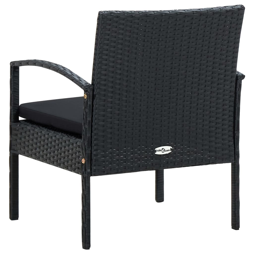 Tuinstoel met kussen poly rattan