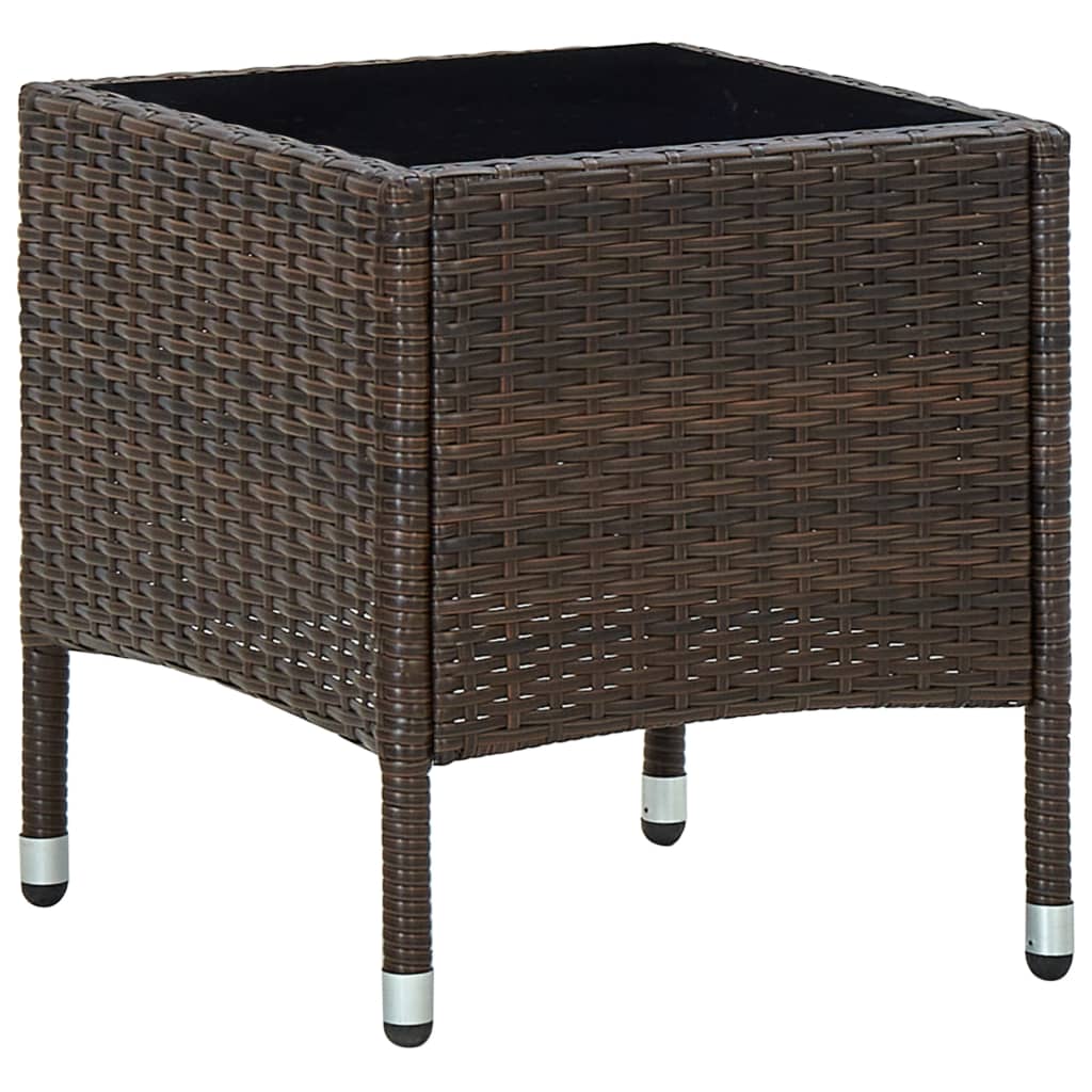 Tuintafel 40x40x45 cm poly rattan