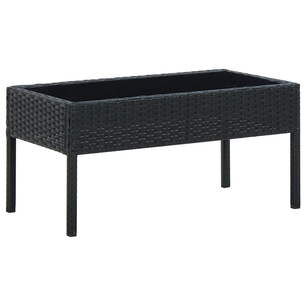 Tuintafel 75x40x37 cm poly rattan