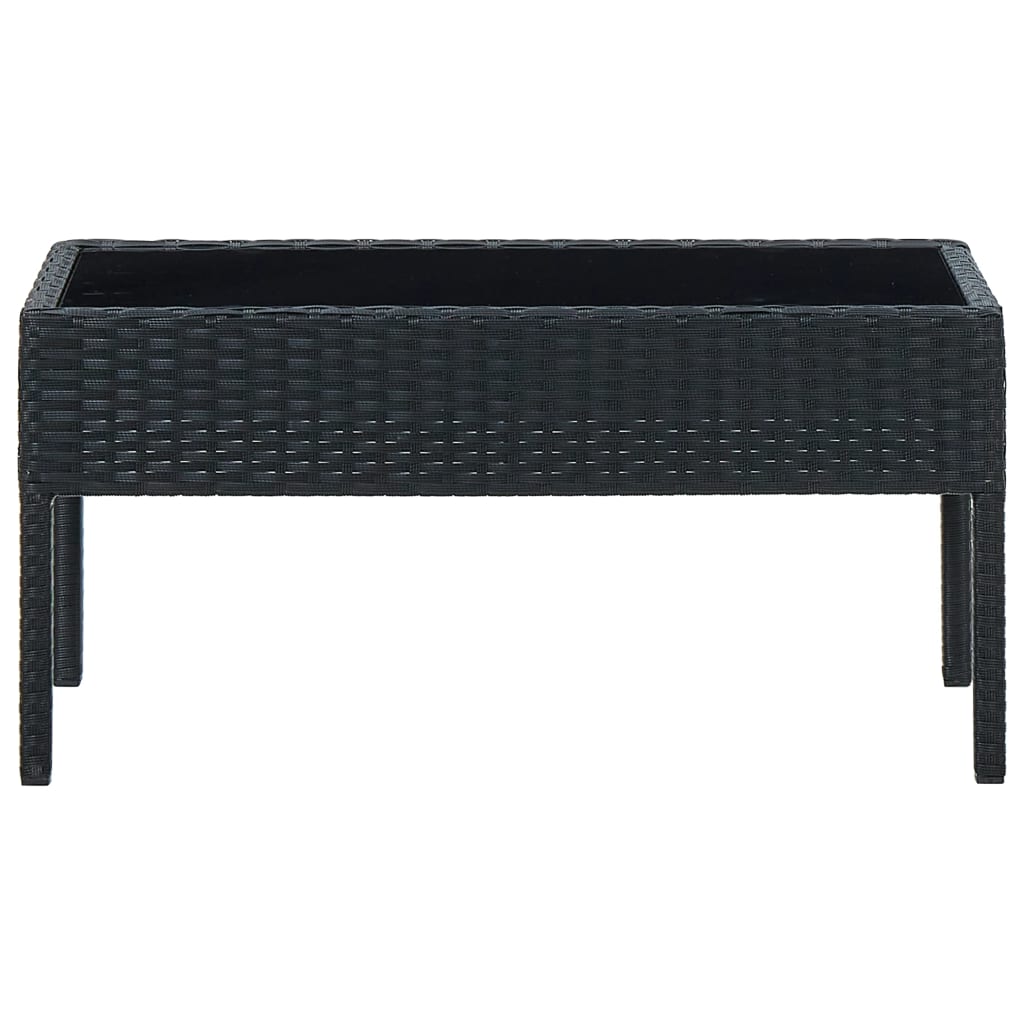 Tuintafel 75x40x37 cm poly rattan