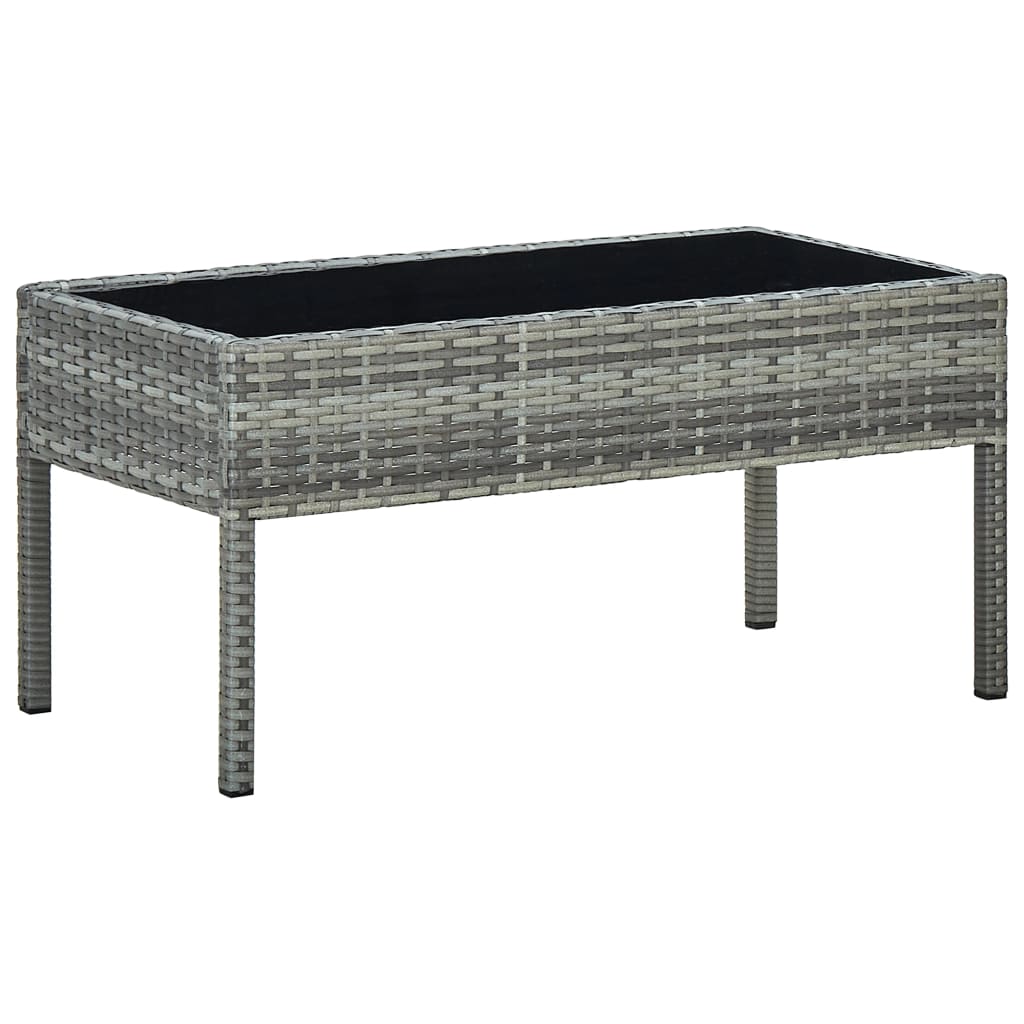 Tuintafel 75x40x37 cm poly rattan