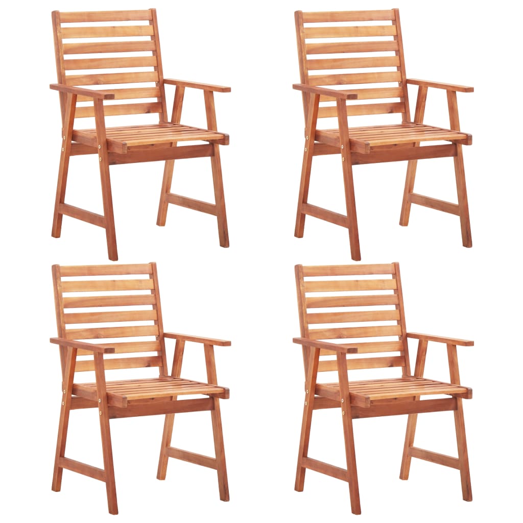 Chaises de jardin 8 pcs en bois d'acacia massif