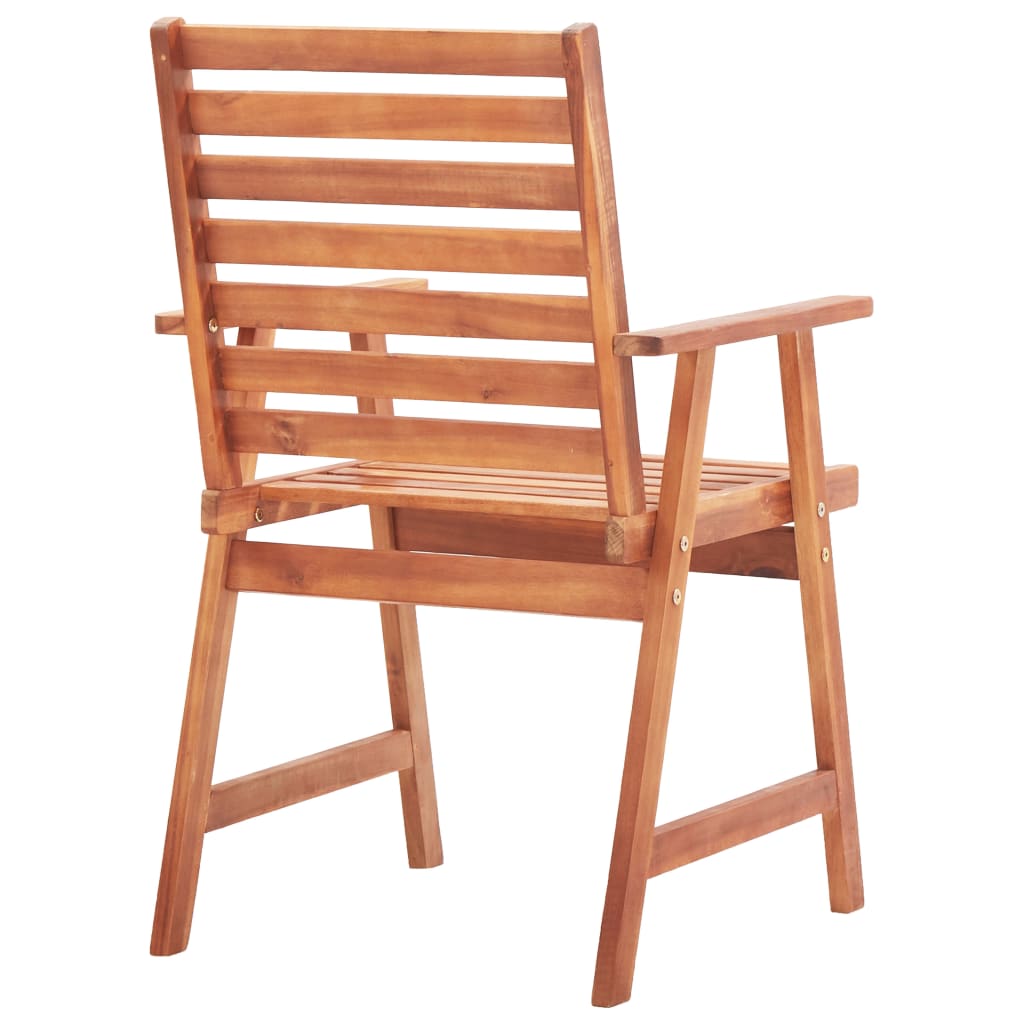 Chaises de jardin 8 pcs en bois d'acacia massif