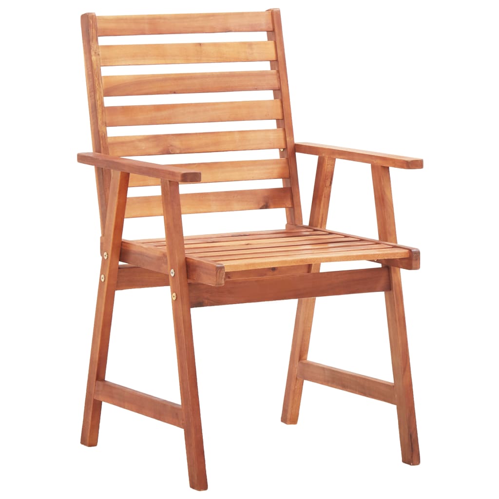 Chaises de jardin 8 pcs en bois d'acacia massif