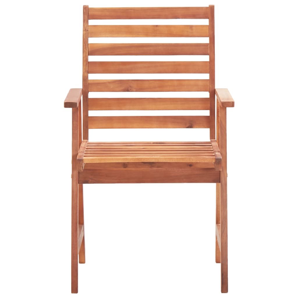 Chaises de jardin 8 pcs en bois d'acacia massif