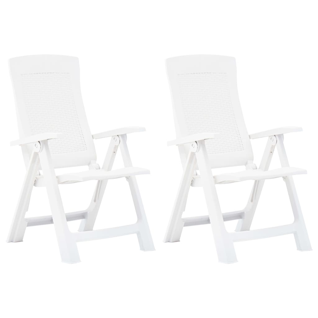 Chaises de jardin 2 pcs réglables en plastique