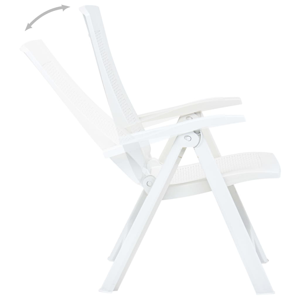 Chaises de jardin 2 pcs réglables en plastique